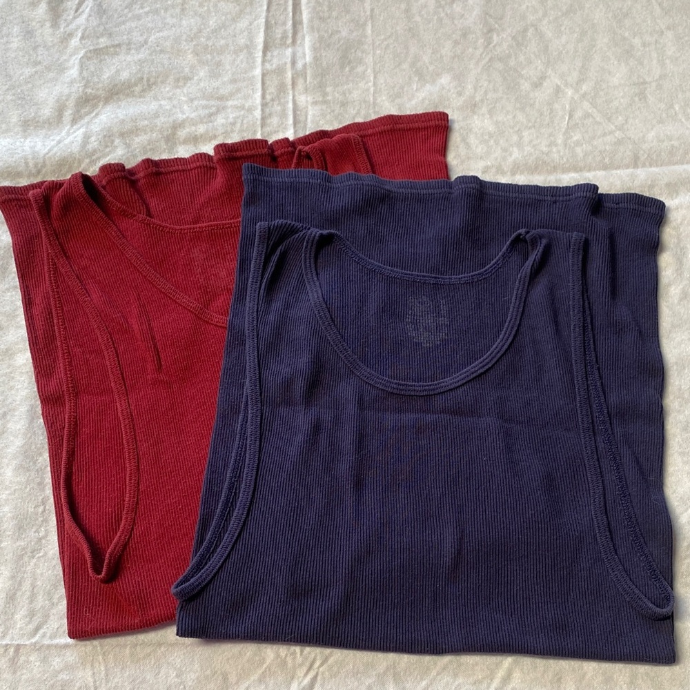 Boy's (18) Red and Navy Sleeveless Tank Tops (Set of 2)